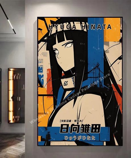 Naruto Graffiti Poster – Itachi Uchiha Akatsuki Anime Wall Art for Home Decor