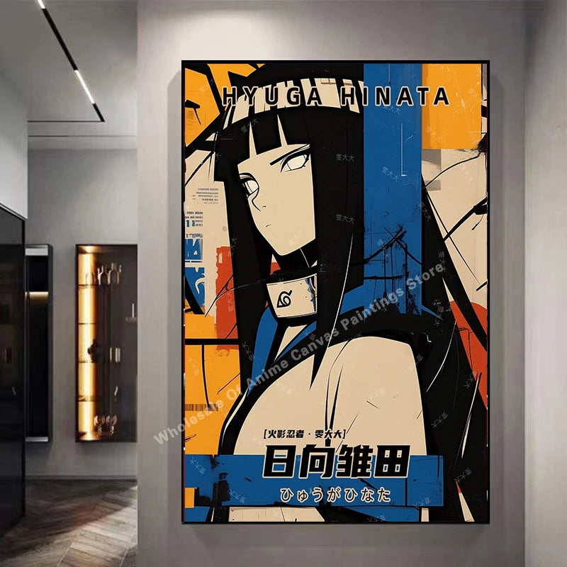 Naruto Graffiti Poster – Itachi Uchiha Akatsuki Anime Wall Art for Home Decor