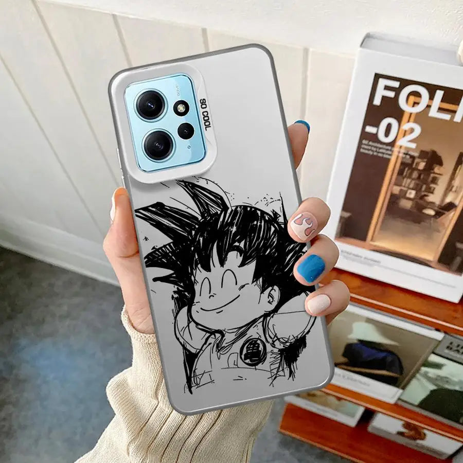 Cute Dragon Ball Goku Shell Phone Case for Xiaomi Redmi Note 10s 10 11 Pro 12 13 14 Pro Plus 11s
