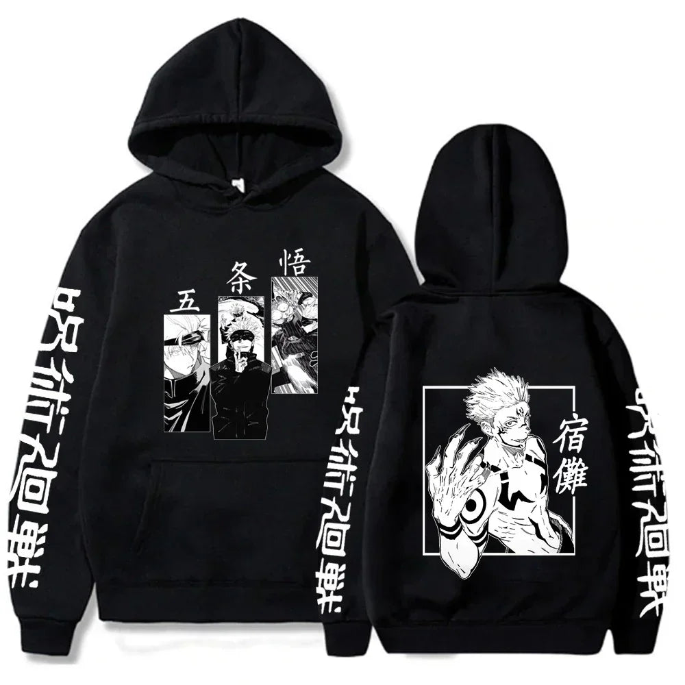 Jujutsu Kaisen Yuji Itadori Anime Graphic Hoodie – Harajuku Streetwear Pullover