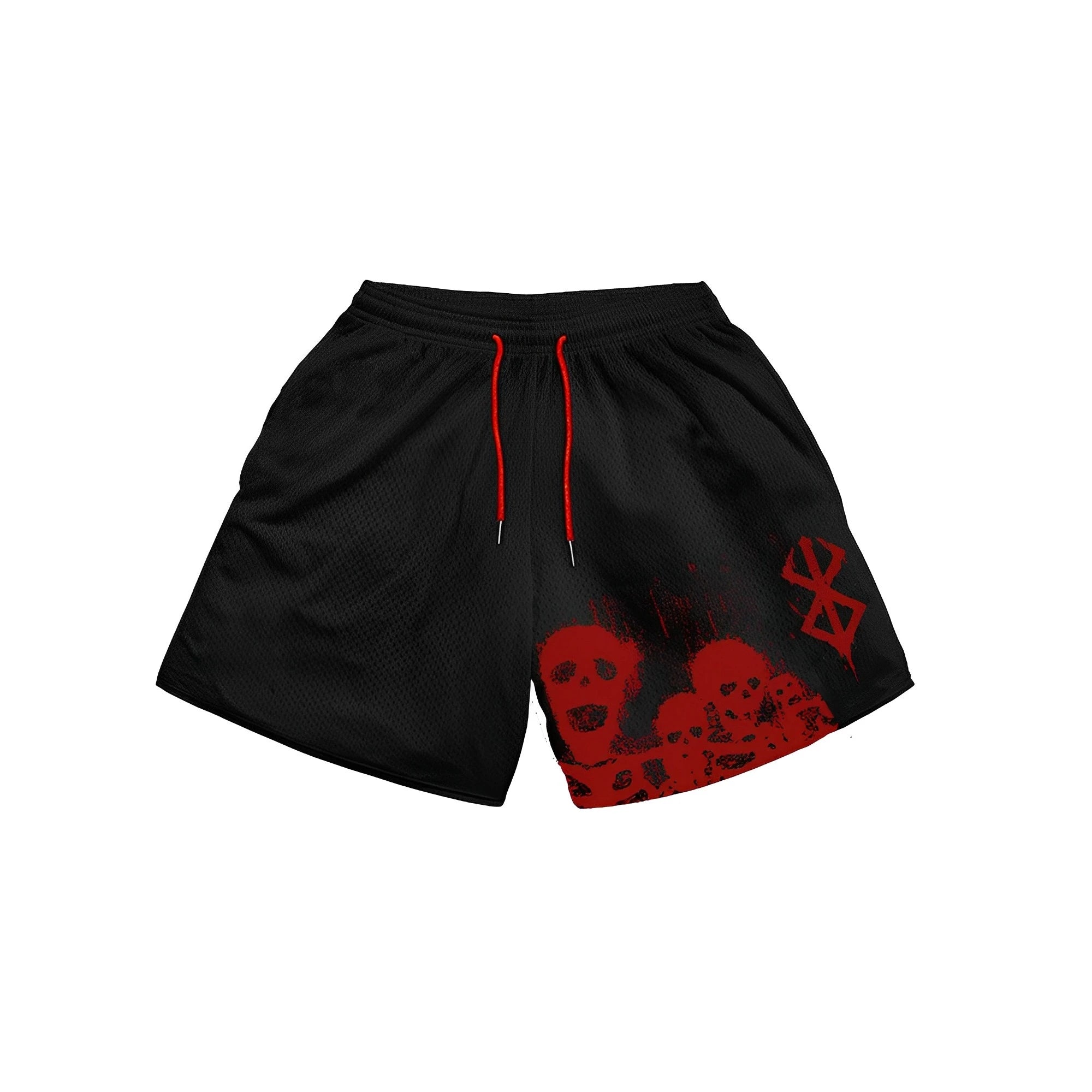 Baki Hanma Anime Shorts – Men's Streetwear Beach Shorts with Elastic Waist