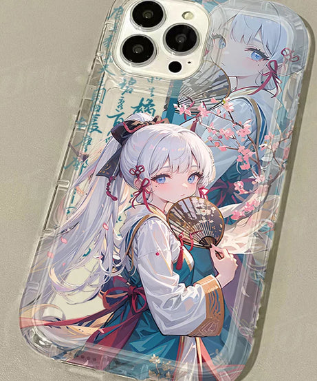 Genshin Impact Kamisato Ayaka Case for iPhone 15 14 13 12 11 Pro Max XR XS X 8 7 6 6S Plus SE 2020 Shockproof Transparent Cover