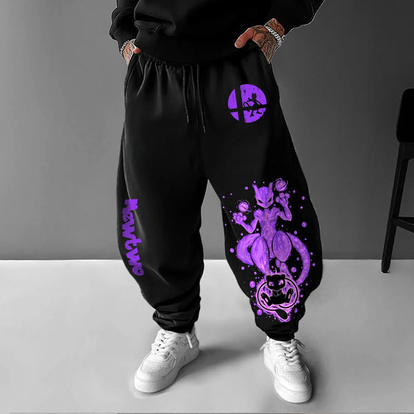 Pokémon Mewtwo Joggers — Printed Cotton Sweatpants