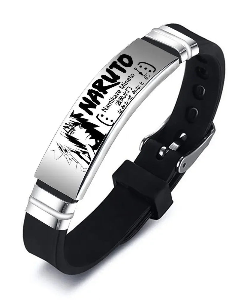 Naruto Kakashi Bracelet Stainless Steel Men's Women's Jewelry Pendant Charm Couple Bracelets for Lover Friend Women Gifts New