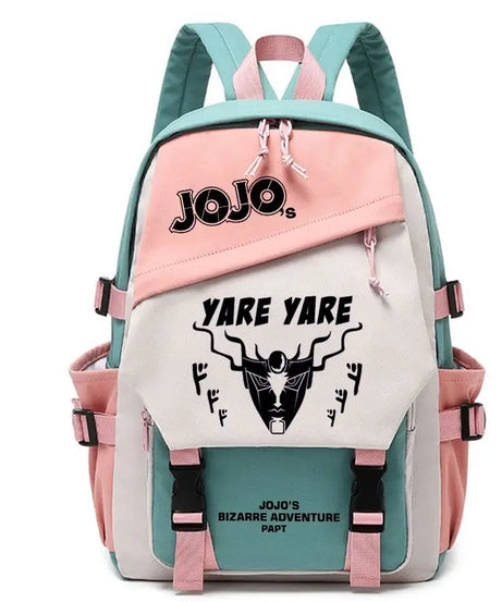 Kujō Jōtarō Anime JoJo's Bizarre Adventure Backpack Student School Bag Canvas Teens Outdoor Travel Backpack Fashion Gift