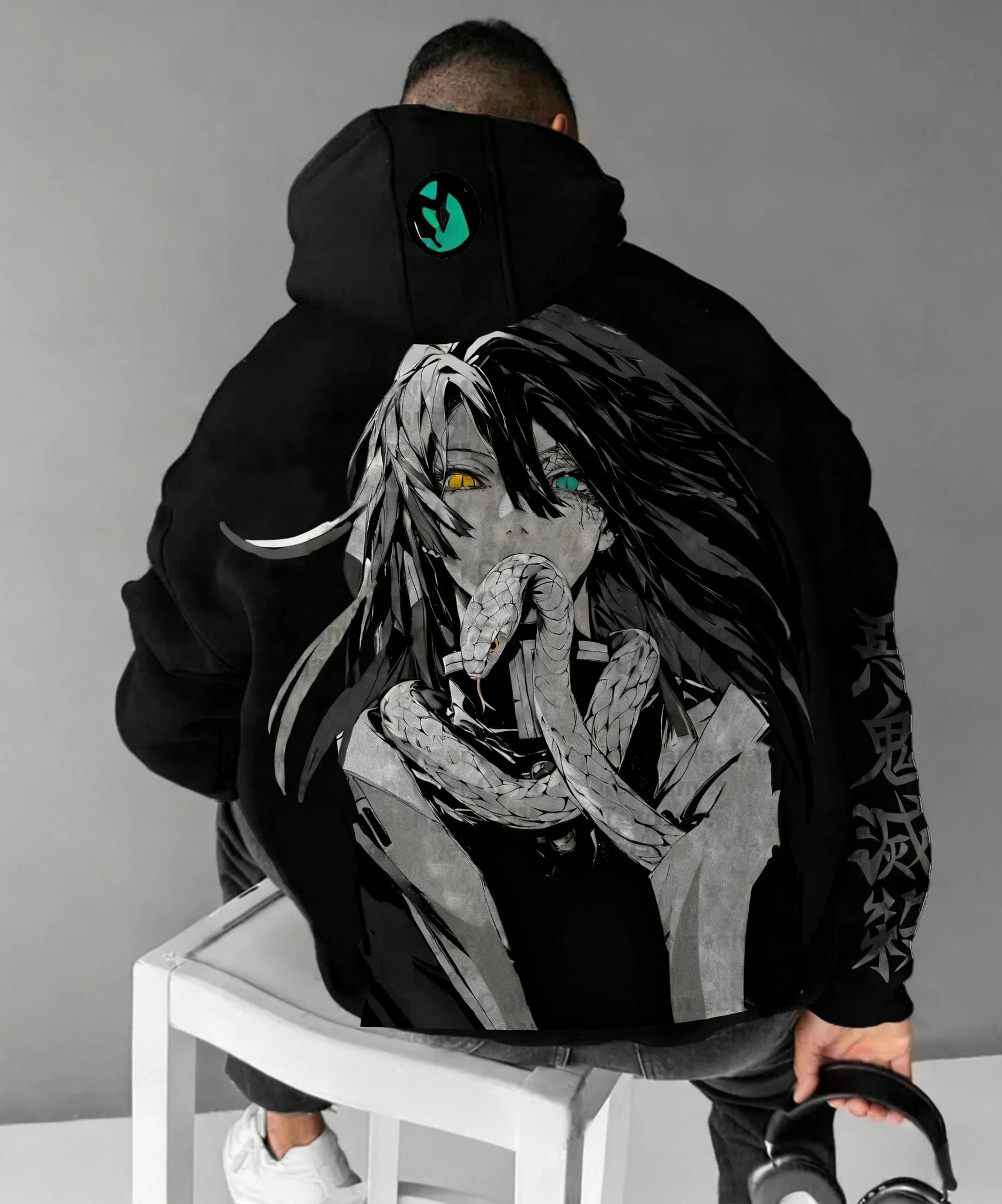 Demon Slayer Anime Autumn/Winter Hoodie Men's New Iguro Obanai Printed Harajuku Casual Loose and Versatile Parent Child Top