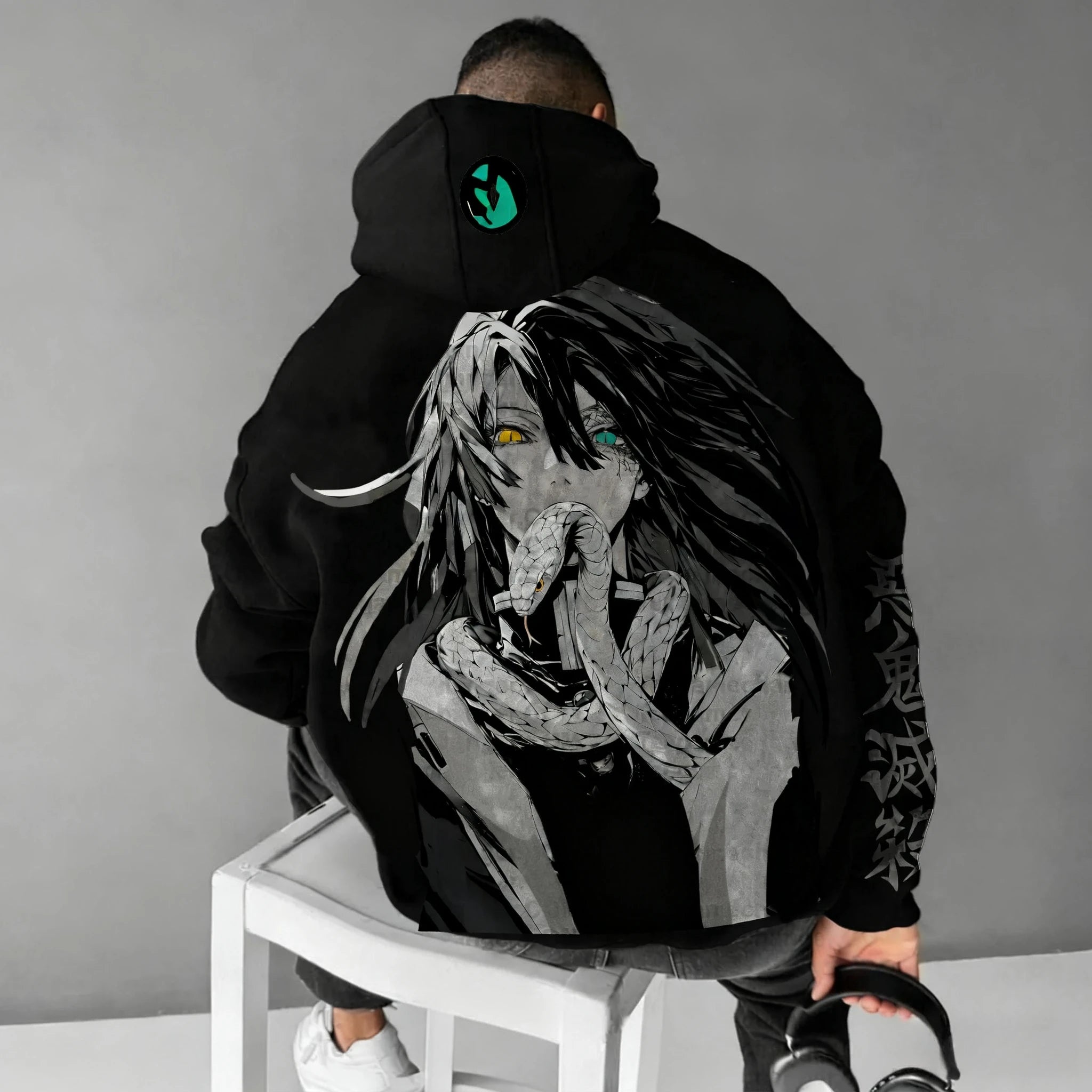 Demon Slayer Anime Autumn/Winter Hoodie Men's New Iguro Obanai Printed Harajuku Casual Loose and Versatile Parent Child Top
