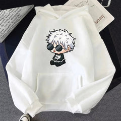Anime Jujutsu Kaisen Gojo Satoru Cute Chibi Hoodie – Unisex Oversized Graphic Sweatshirt