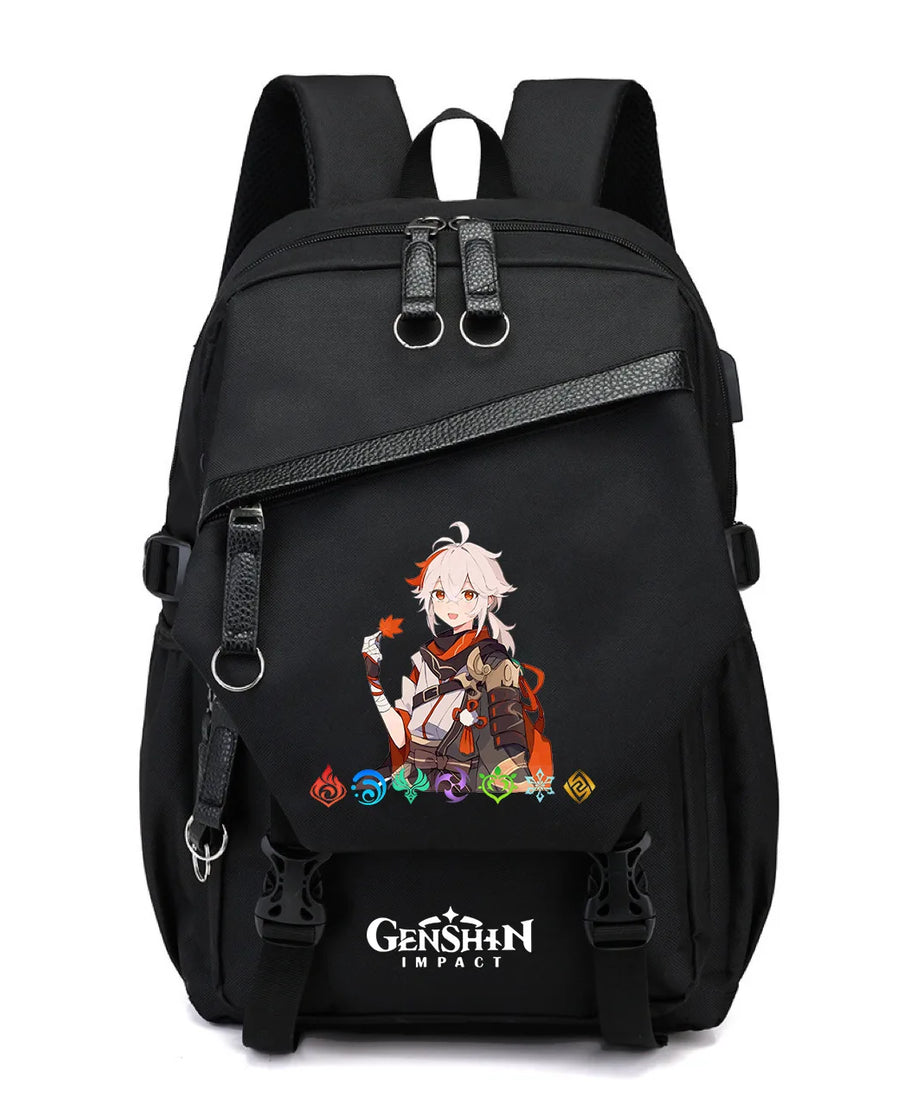 Genshin Impact Anime New Schoolbag Junior High School Primary School Students Men and Women Large-capacity Multi-layer Backpack