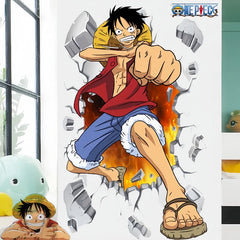 One Piece Luffy Wall Poster — Self-Adhesive Sticker