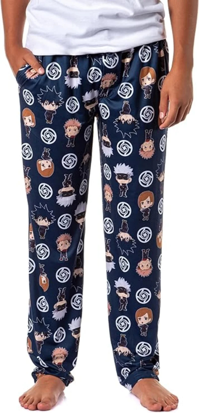Anime Jujutsu Kaisen Gojo Satoru Cute Chibi Pants – Unisex Quick-Dry Wide-Leg Sweatpants 5