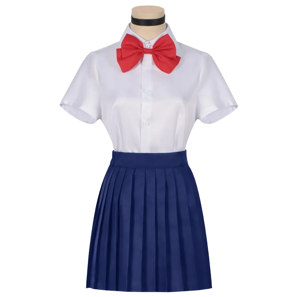 Anime Momo Ayase Cosplay Costume Women Sailor Dress Pink Sweater Skirt School Uniform Disguise Suits Halloween Carnival Clothes