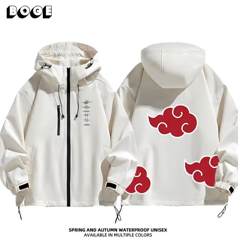 Anime Naruto Akatsuki Windbreaker Jacket – Hooded Spring & Autumn Coat for Men & Women 4