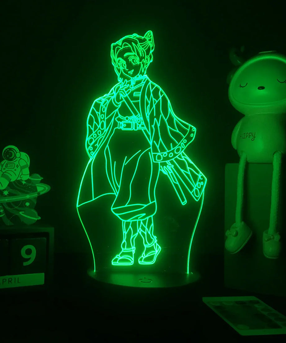 Manga 3d Light Kimetsu No Yaiba for Bedroom Decor Night Light Birthday Gift Table Lamp Anime Demon Slayer Mitsuri Kanroji Figure