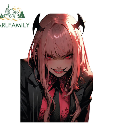 13cm x 7.4cm Zero Two Anime Car Sticker Motorcycle Bumper Funny Laptop Sunscreen Decal Scratch-Proof Fashion Decor