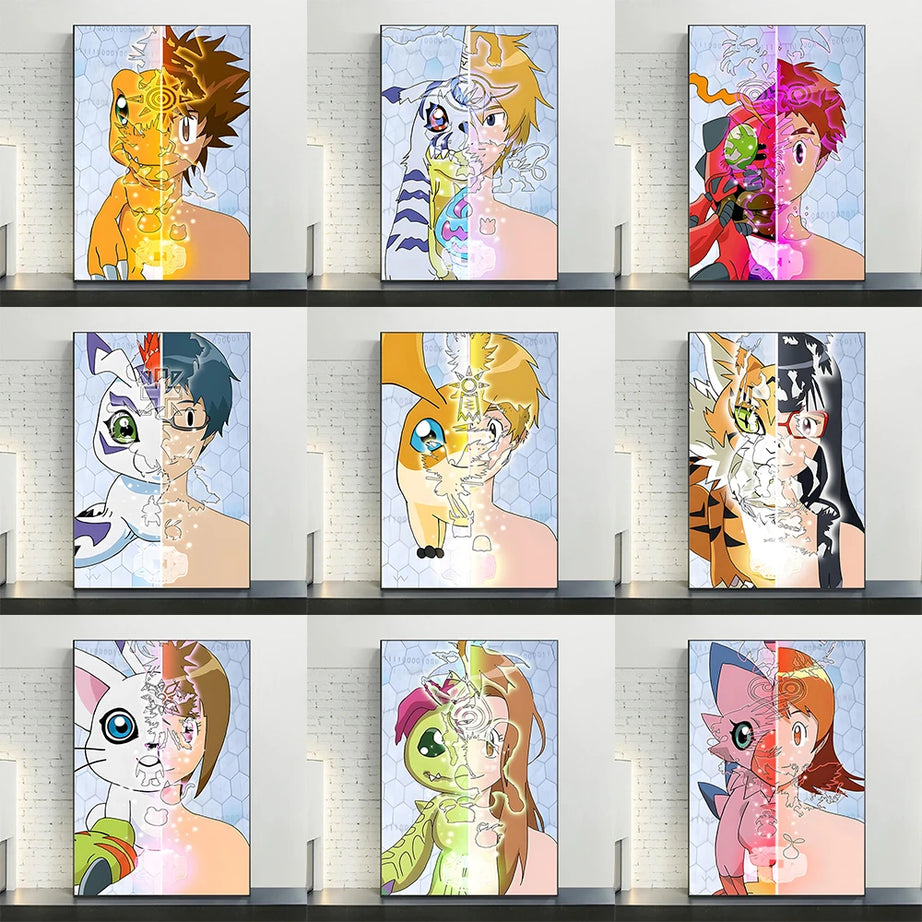 Digimon Anime Canvas Poster Wall Art Painting