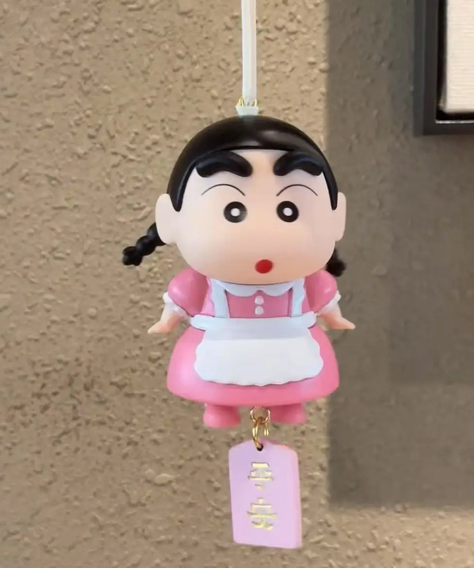 Maid Crayon Shin chan Car Decoration Rear View Mirror Accessories Wings Shin chan Car Decoration Ornament Creative Gift