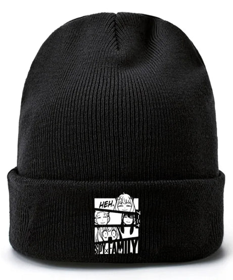 Anime Spy X Family Creative Peripheral Knitted Hats Woolen Hats Rolled Edge Printed Warm Hat Outdoor Men's Women's Trendy Hat