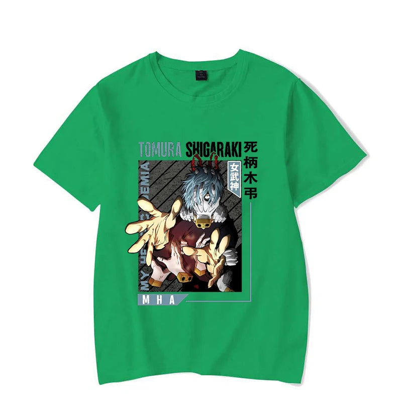 New Shigaraki Tomura Print T Shirts Women Men Casual Round Neck Tees Top Summer Cool Anime Loose Short Sleeve
