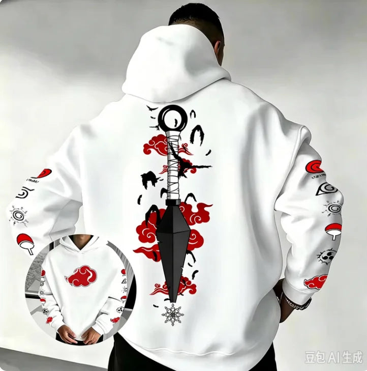 Naruto Akatsuki Kunai Hoodie – 2026 Japanese Anime Y2K Casual Sportswear Sweatshirt 8