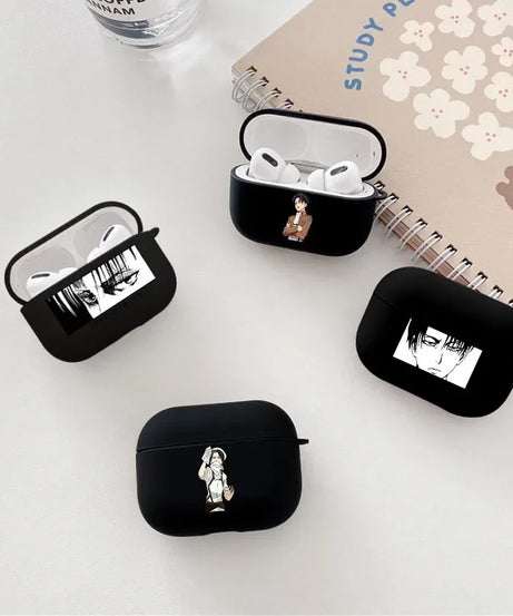 Attack On Titan Anime Earphone Cover For Apple Airpods 1 2 Case Wireless Bluetooth For air pods pro Soft Silicon Cases