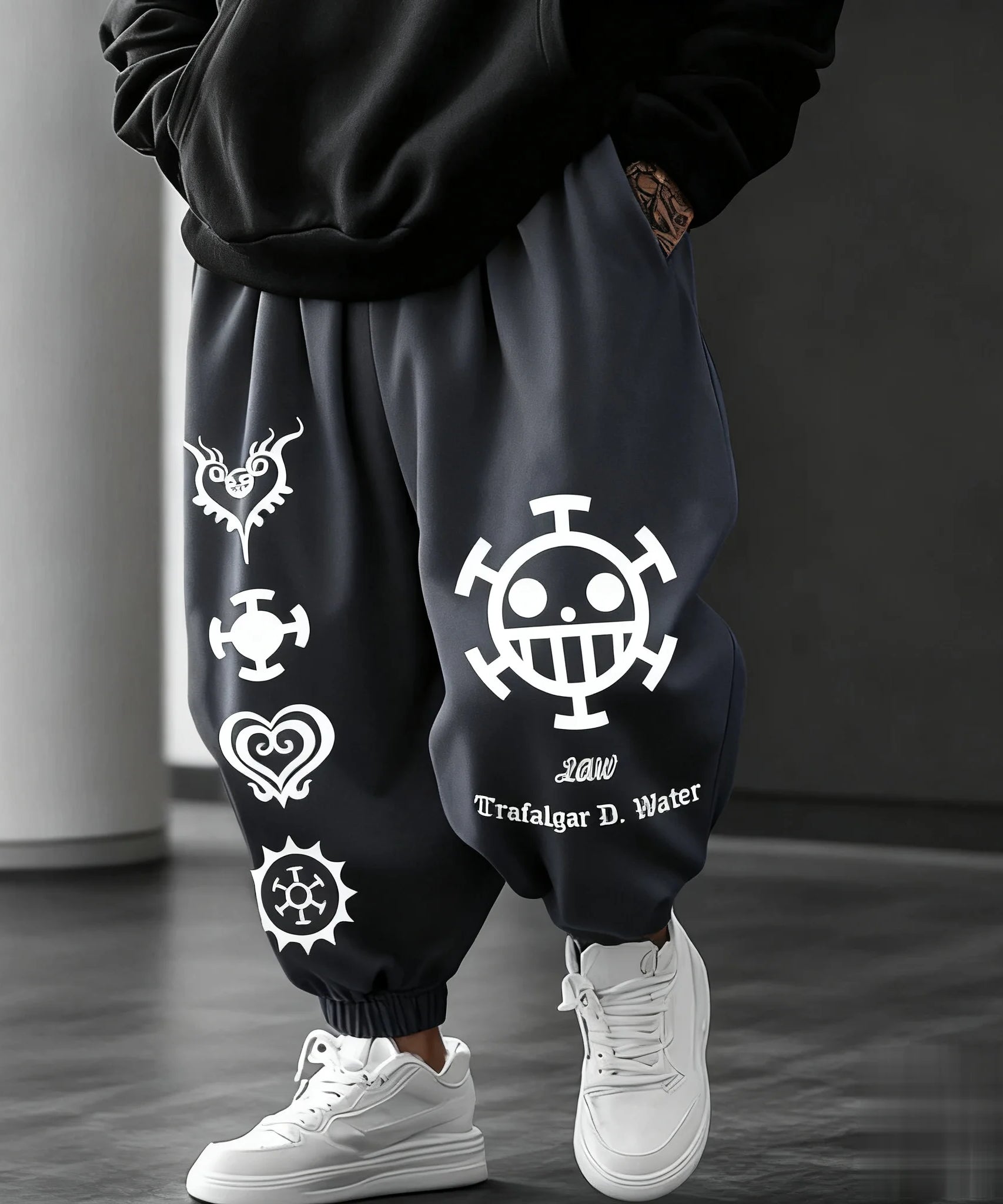 One Piece Anime Print Men's Loose Casual Sports Pants Streetwear Fashion Daily Wear Cotton Trousers Y2k Sweatpants Summer Autumn