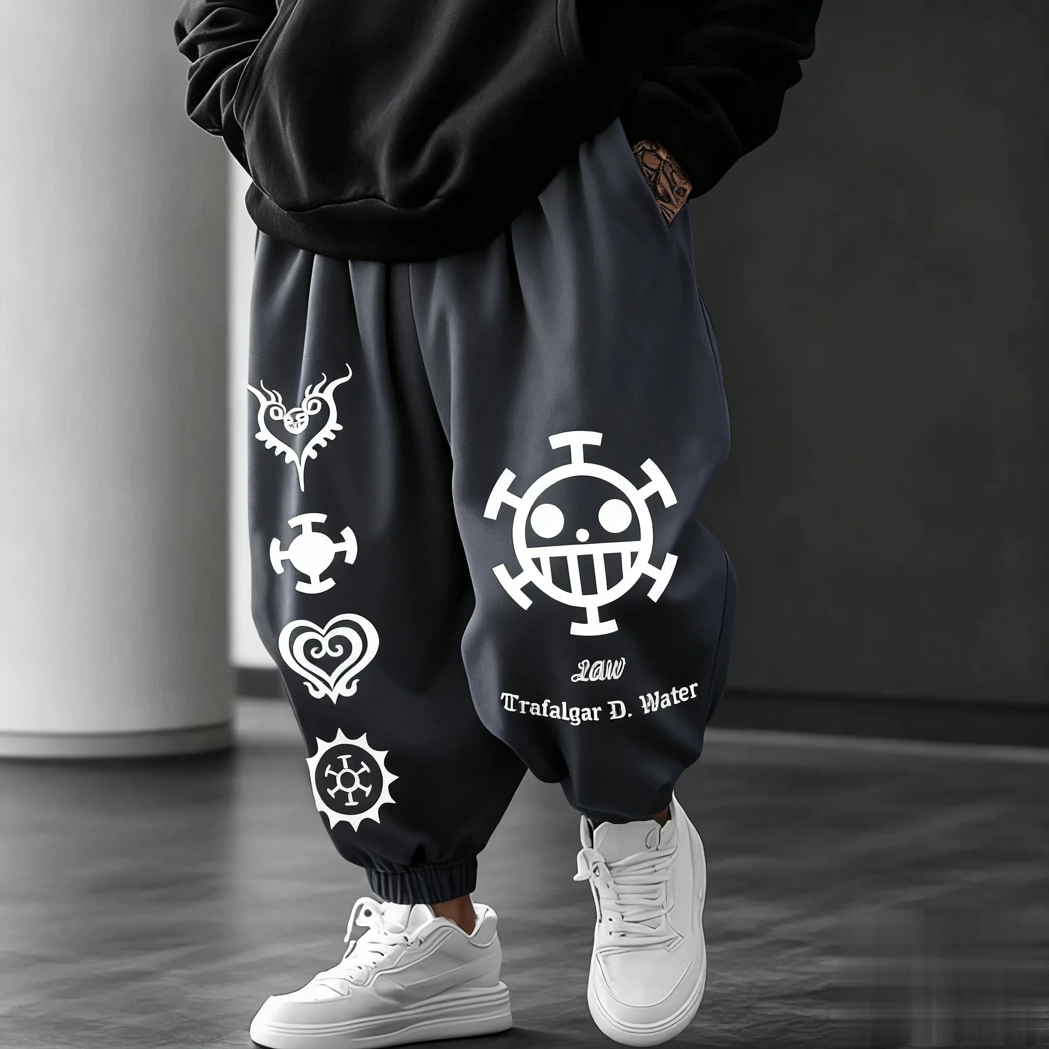 One Piece Anime Print Men's Loose Casual Sports Pants Streetwear Fashion Daily Wear Cotton Trousers Y2k Sweatpants Summer Autumn