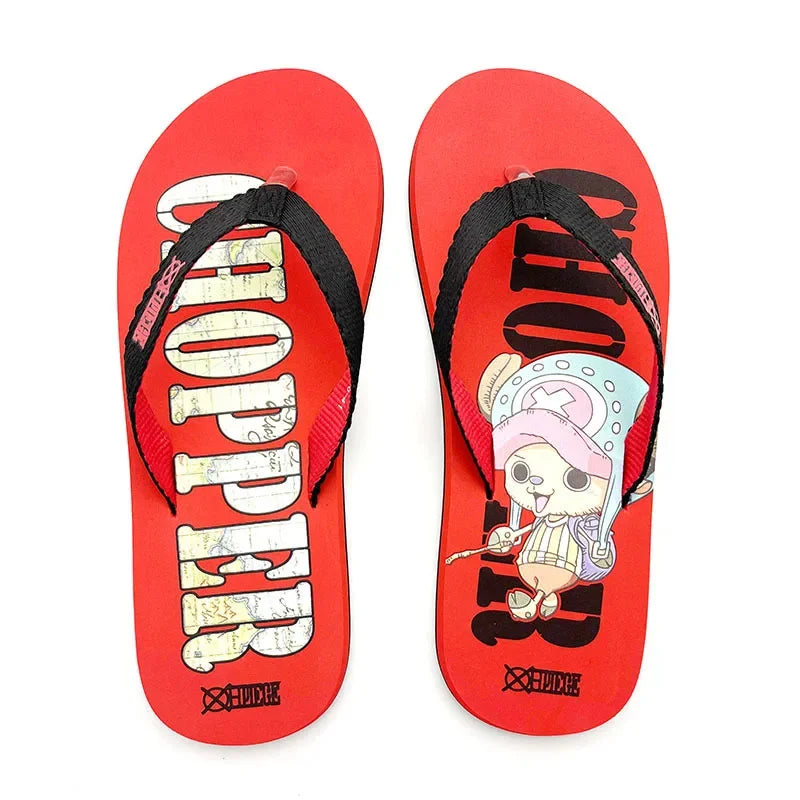 One Piece Roronoa Zoro Slippers Anime Sandals Women Men Home Bathroom Non Slip Flip Flops Outdoor Summer Beach Slides