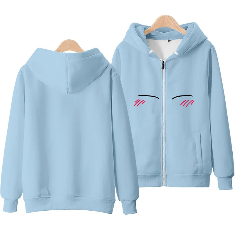 Anime Rimuru Tempest 3D Print Zip-Up Hoodie Unisex Harajuku Streetwear Cosplay Coat 2