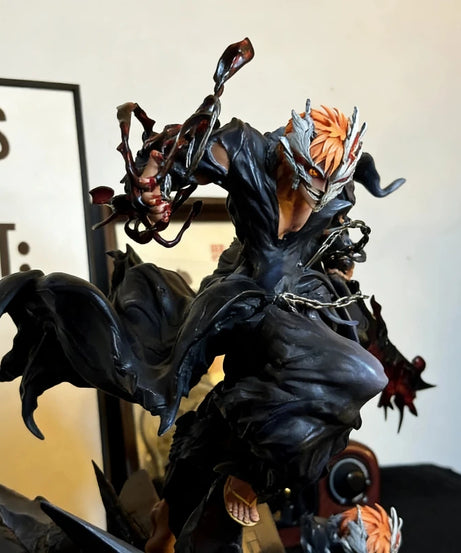 Kurosaki Ichigo 22cm Half Hollow Ichigo Action Figure LED Luminous Anime Model Toy PVC Light-Up Statue Desktop Decor Boy Gift