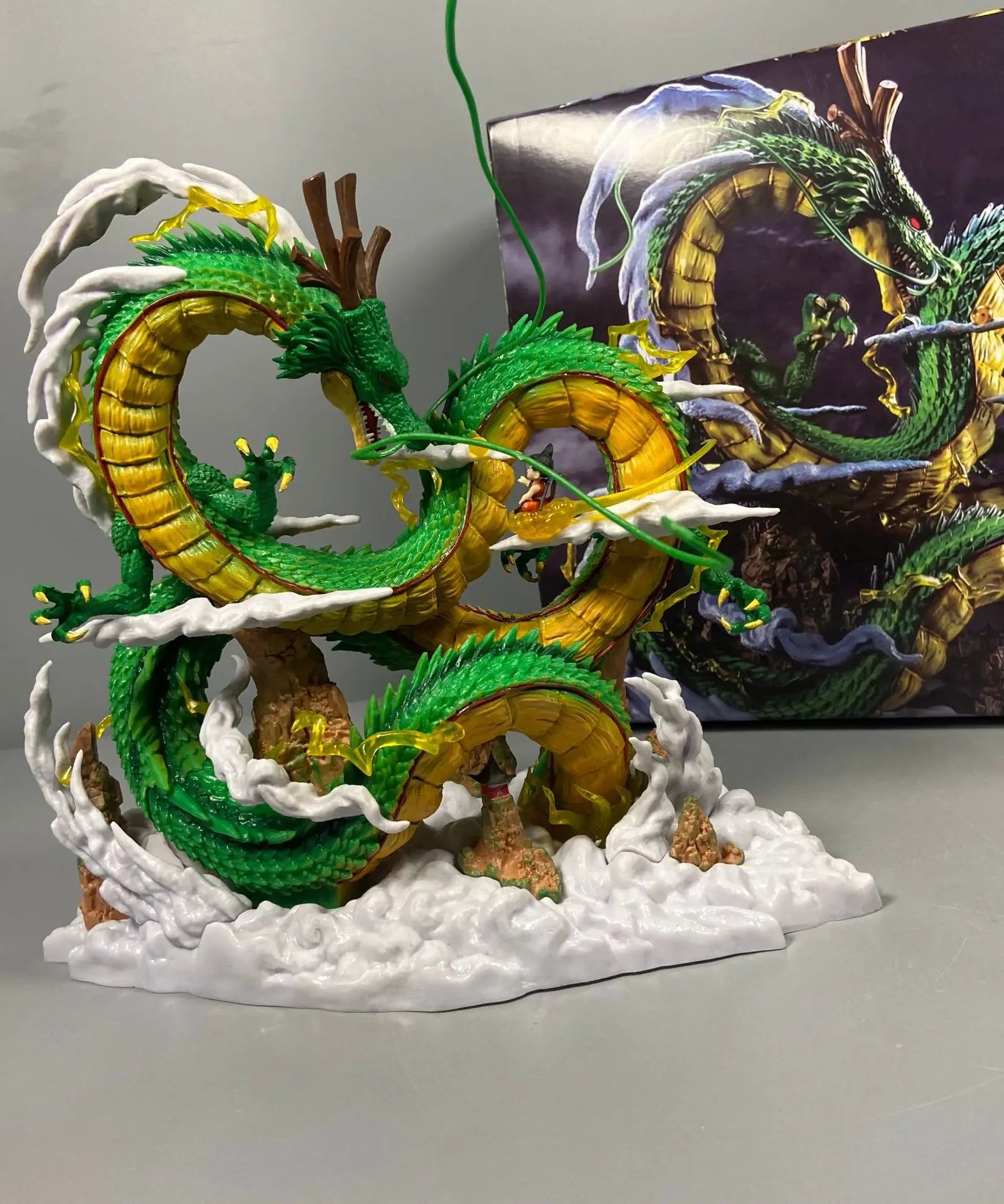 24cm Dragon Ball Anime Figure Shenron Figure Goku And Shenron Figurine Model Pvc Statue Doll Collection Room Toy Gifts