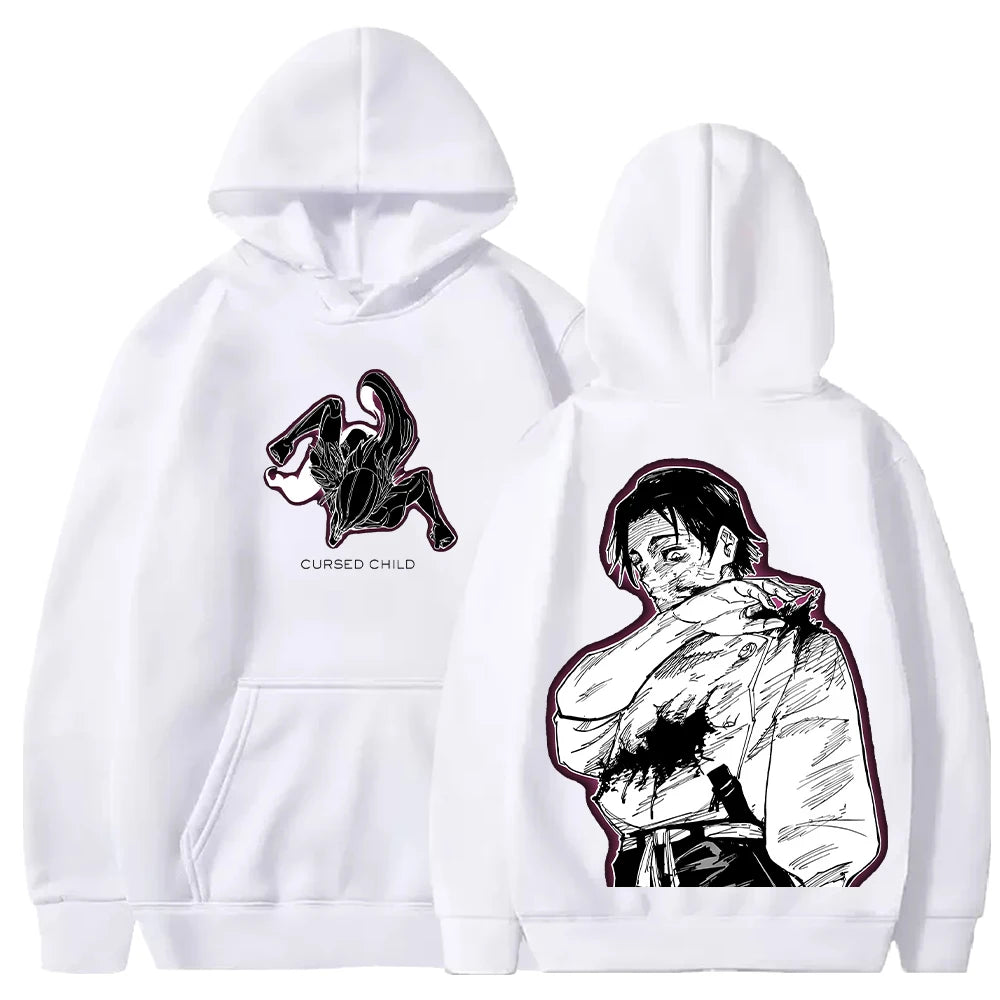 Anime Jujutsu Kaisen Okkotsu Yuta Cool Graphic Printed Hooded Men Women Manga Hoodies Loose Casual Sweatshirt Harajuku Pullover 3