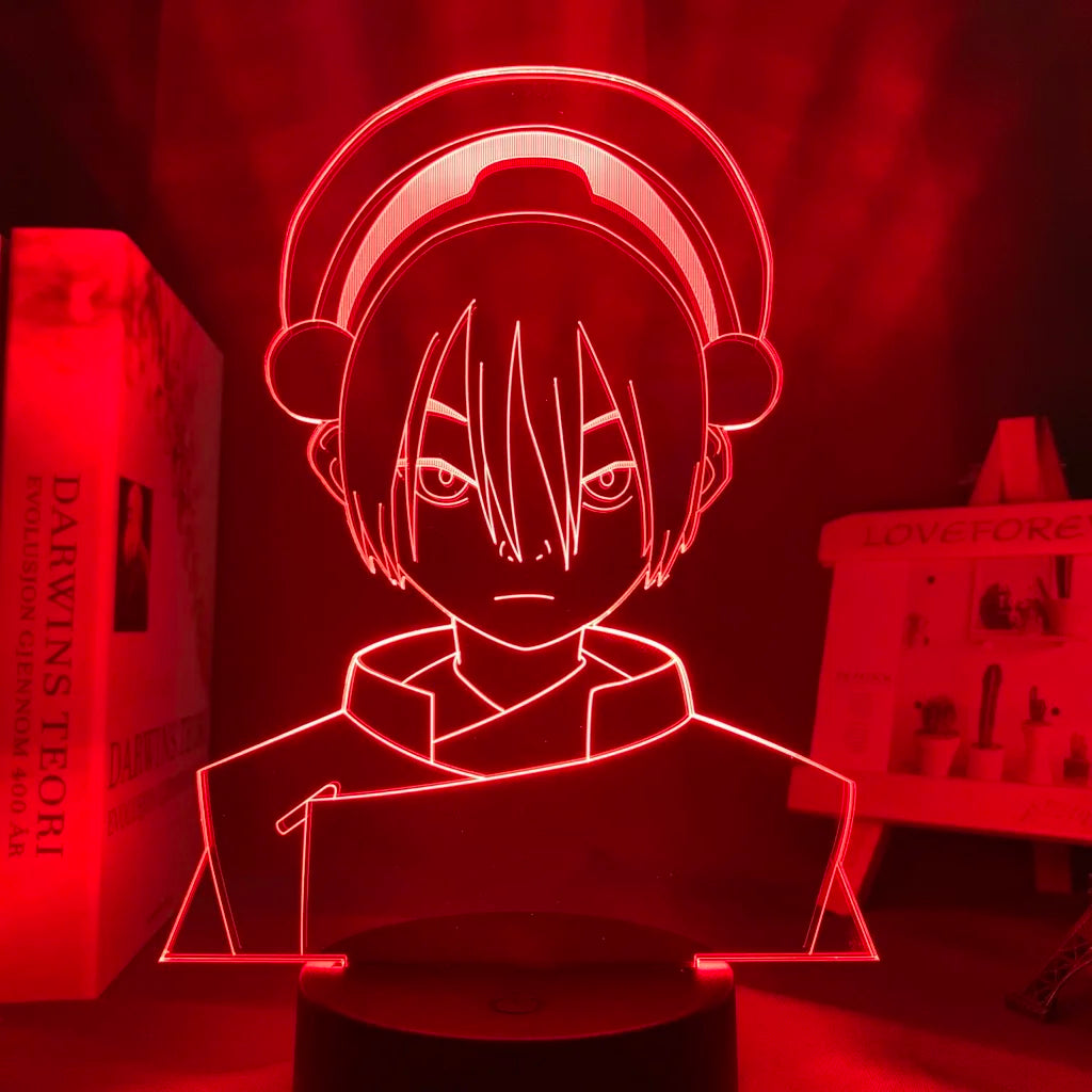 Anime Avatar The Last Airbender  3D LED Lamp Aang Zuko Iroh Toph Beifong Suki Figure Nightlight  for Kids Child Bedroom Decor