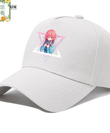 The Quintessential Quintuplets Nakano Ichika Nino Itsuki two-dimensional print hat men's and women's COS baseball cap present