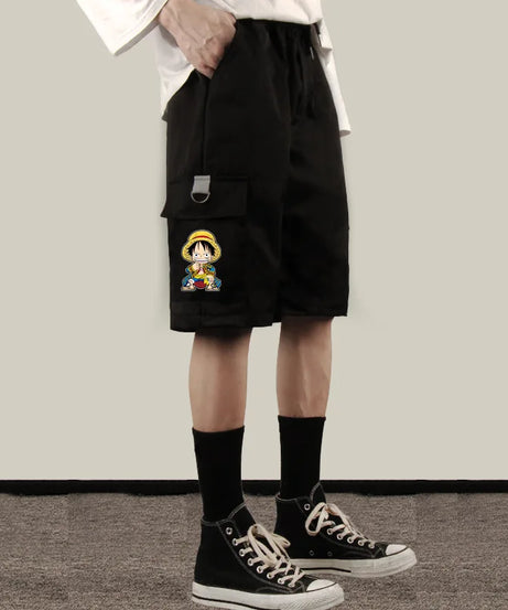 ONE PIECE Chopper White Beard Tooling Shorts Sweatpants Anime Two-dimensional Trend Five-point Casual Pants for Men and Women