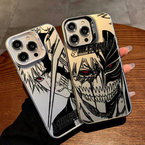 Cool Anime Bleach Lchigo For Apple iPhone 15 14 13 12 11 X XS XR 8 7 Pro Max Plus Matte Colored Silver Phone Case