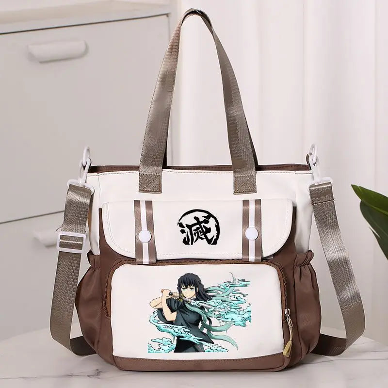 Anime Demon Slayer Kamado Tanjirou New Shoulderbag Men Women Crossbody Bags Student Fashion Large Capacity Handbag Holiday Gifts