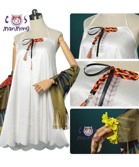 Game Reverse 1999 Enisey Cosplay Costume Sweet Girl Dress Bracelet Shawl Leg Ring Jewelry Set Carnival Party Enisey Complete Set