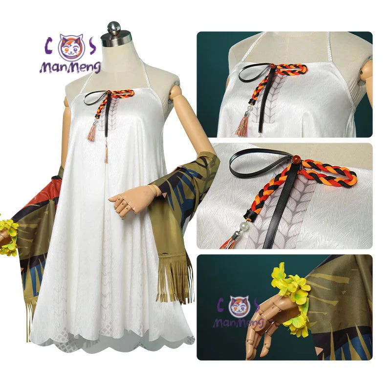 Game Reverse 1999 Enisey Cosplay Costume Sweet Girl Dress Bracelet Shawl Leg Ring Jewelry Set Carnival Party Enisey Complete Set