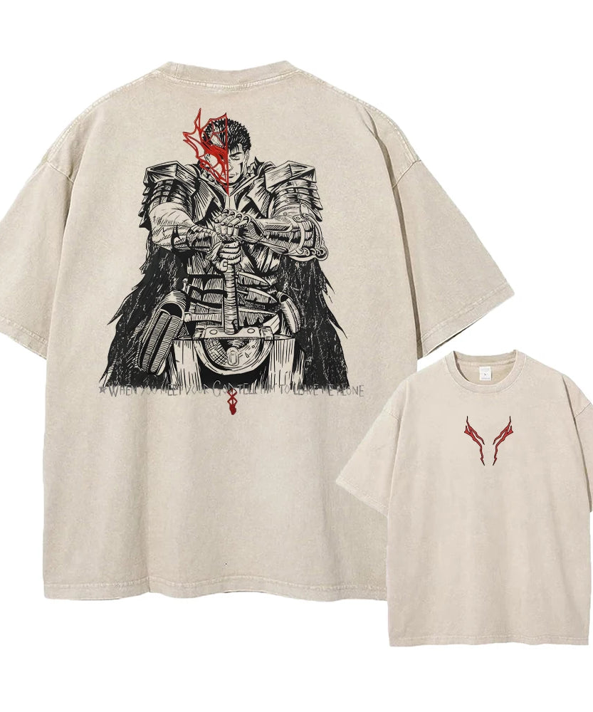 Berserk Anime Vintage Graphic T-Shirt – Harajuku Cotton Tee for Men & Women