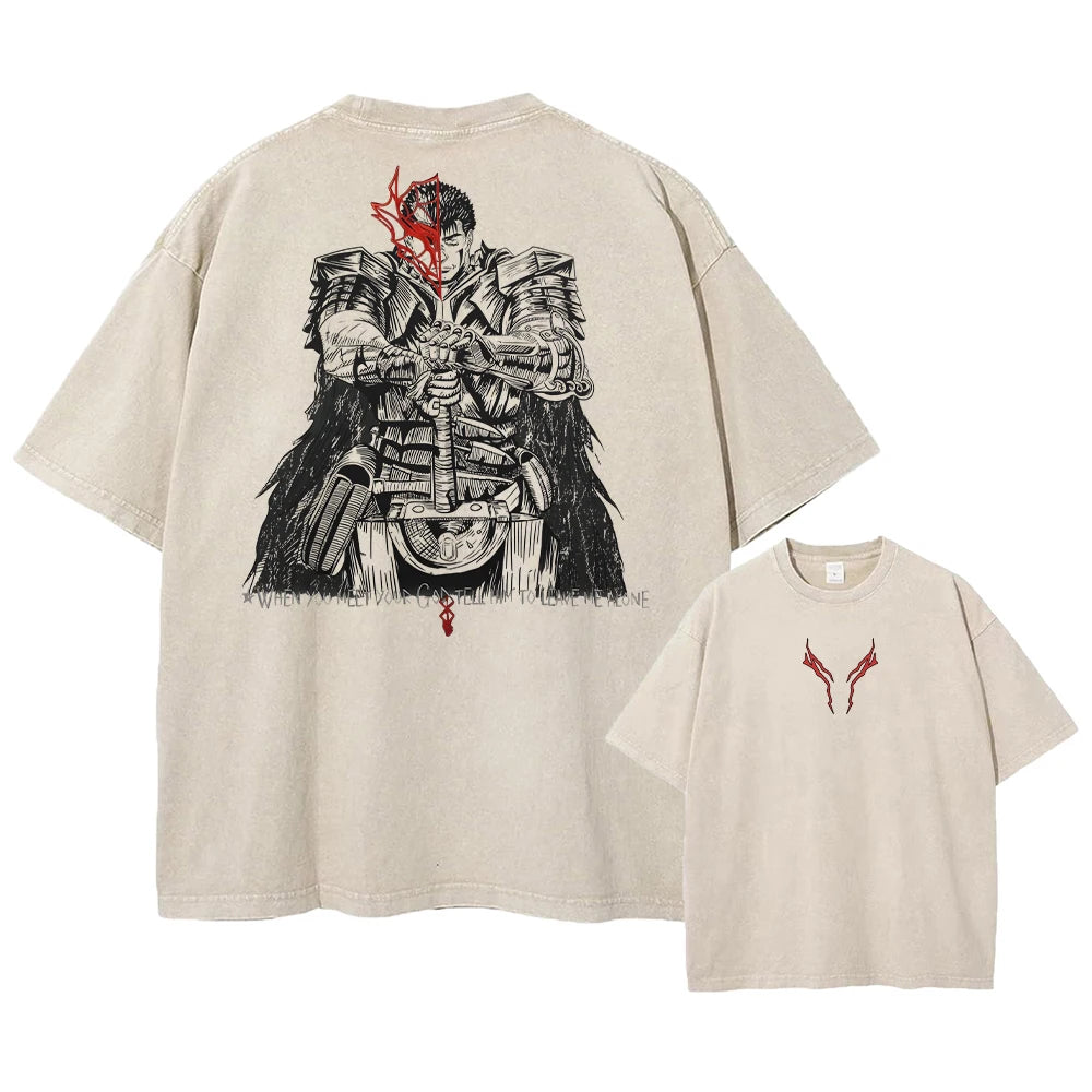 Berserk Anime Vintage Graphic T-Shirt – Harajuku Cotton Tee for Men & Women