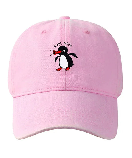 Noot Baseball Cap Men High Quality Washed Cotton Women  Sun Protection Visor Snapback Penguin TV Spring Summer Sun Hat Wholesale