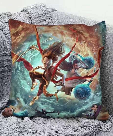 Ne Zha anime peripherals pillows cute personality creative fashion living room sofa bedroom cushions holiday gift