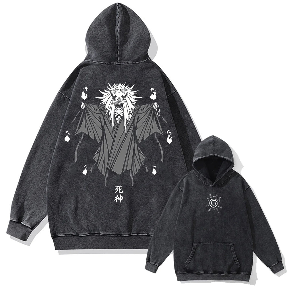 Anime Naruto Washed Vintage Graphic Hoodie – Men Streetwear Harajuku Sweatshirt 7