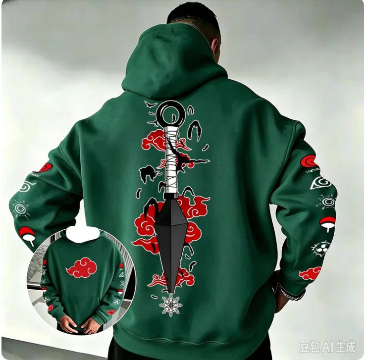 Naruto Akatsuki Kunai Hoodie – 2026 Japanese Anime Y2K Casual Sportswear Sweatshirt 3