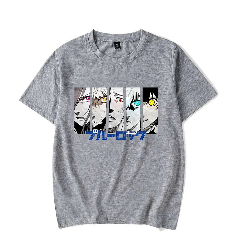 New Anime BLUE LOCK Printing T Shirt Fashion Men/Women Tops Tees Summer Cool Loose Short Sleeve