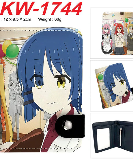 BOCCHI THE ROCK! Anime Yamada Ryo Synthetic Leather Short Men Wallet Gotoh Hitori Card Holder Purse