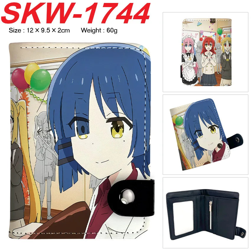 BOCCHI THE ROCK! Anime Yamada Ryo Synthetic Leather Short Men Wallet Gotoh Hitori Card Holder Purse