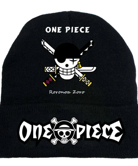 Anime One Piece Embroidered Beanies Hat Men Women Winter Autunm Warm Knitted Bonnet Cap Wool Skullies Boys Beanies Caps