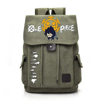 One Piece Anime Backpack Cosplay Luffy Unisex Students School Bag Large Capacity Bookbag Laptop Travel Rucksack Outdoor Bag